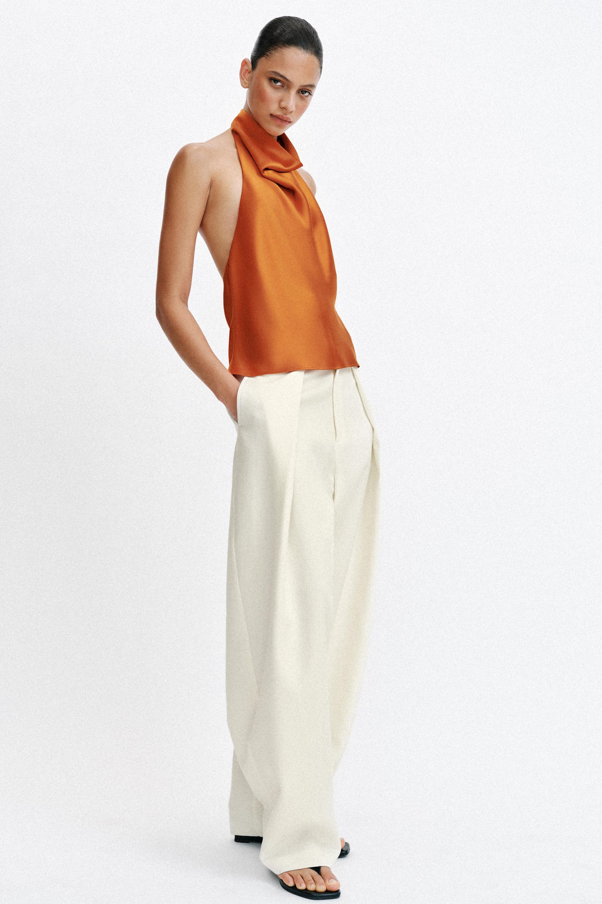 TOP HALTER SATINÉ